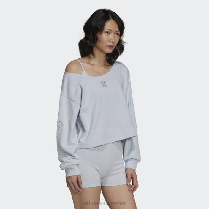 Adidas hanorac albastru 2000 lux slouchy crew fierbinte femei albastru 2JBN2867