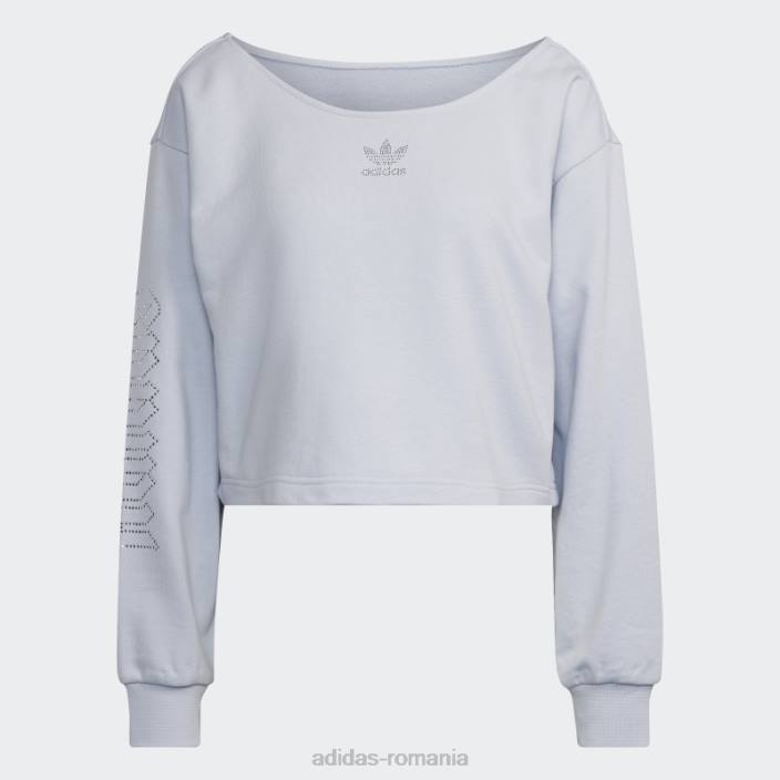 Adidas hanorac albastru 2000 lux slouchy crew fierbinte femei albastru 2JBN2867