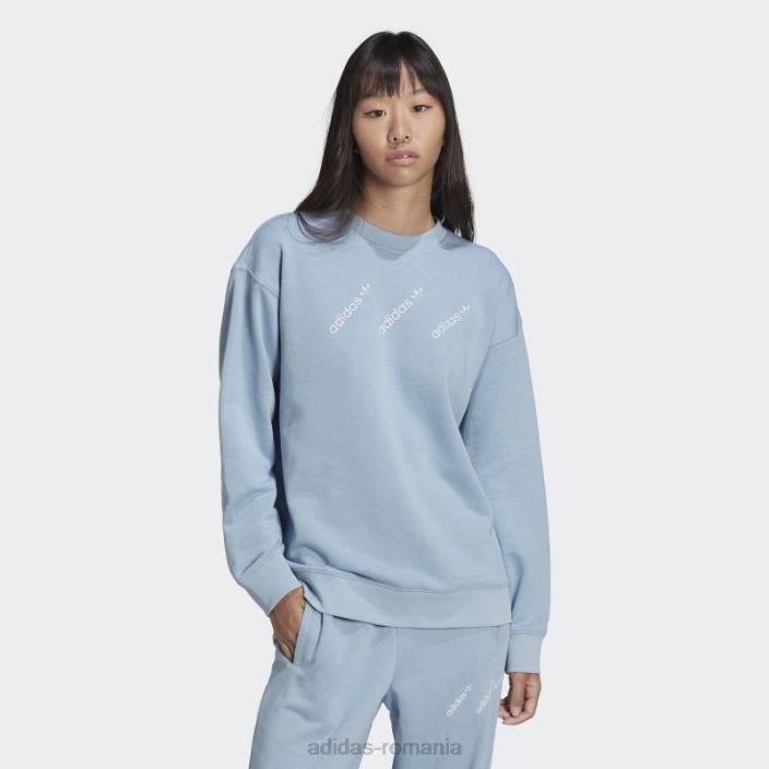 Adidas hanorac ambiental Sky Crew femei cerul ambiental 2JBN17555