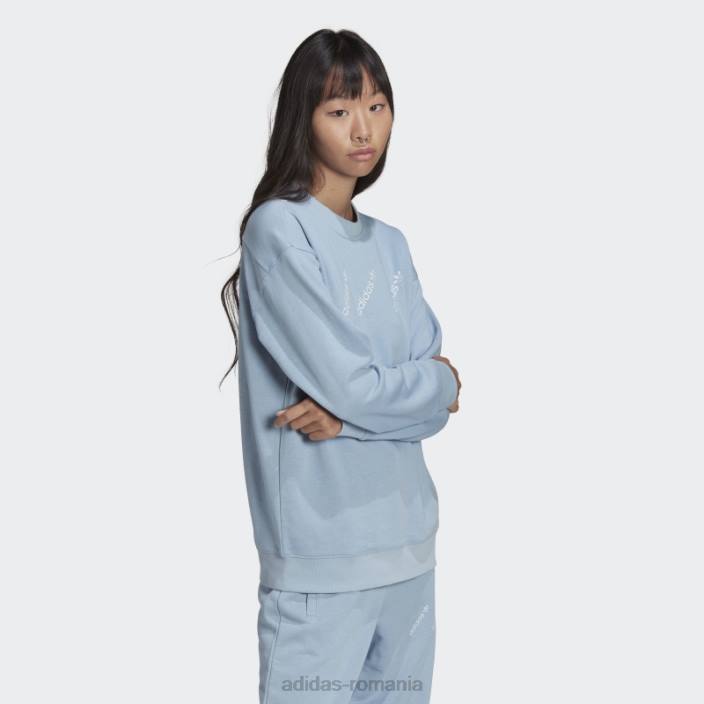 Adidas hanorac ambiental Sky Crew femei cerul ambiental 2JBN17555