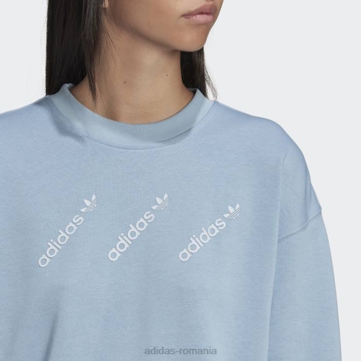 Adidas hanorac ambiental Sky Crew femei cerul ambiental 2JBN17555