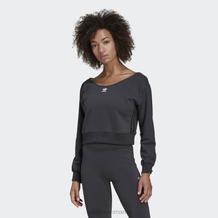 Adidas hanorac crew slouchy carbon femei carbon 2JBN3214