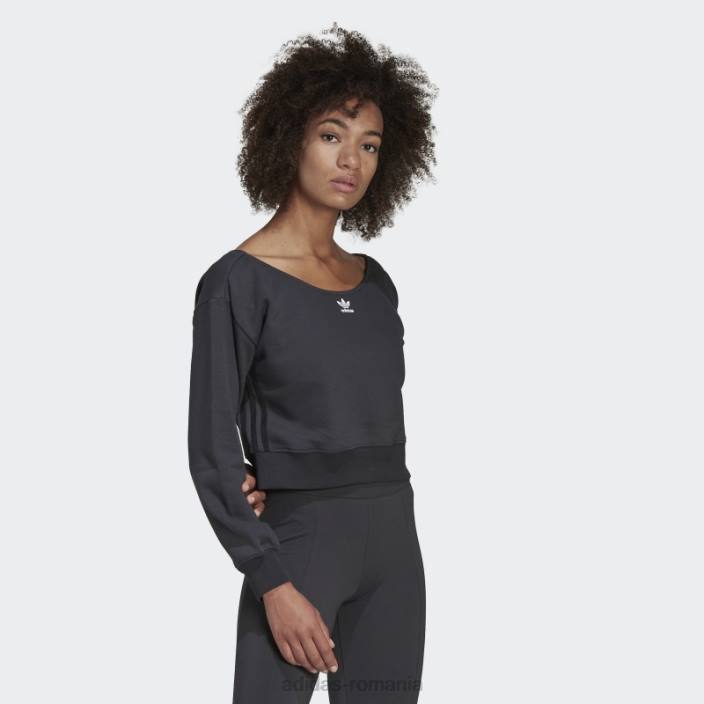 Adidas hanorac crew slouchy carbon femei carbon 2JBN3214