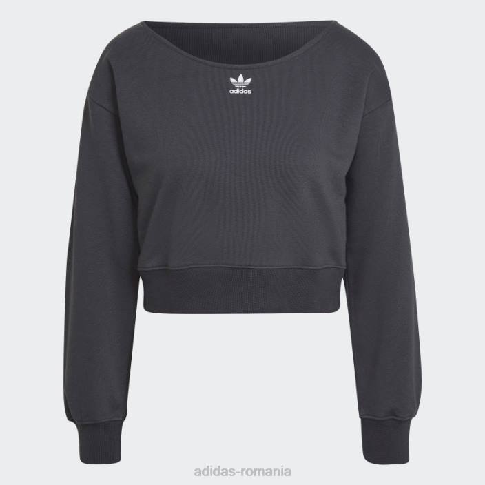 Adidas hanorac crew slouchy carbon femei carbon 2JBN3214