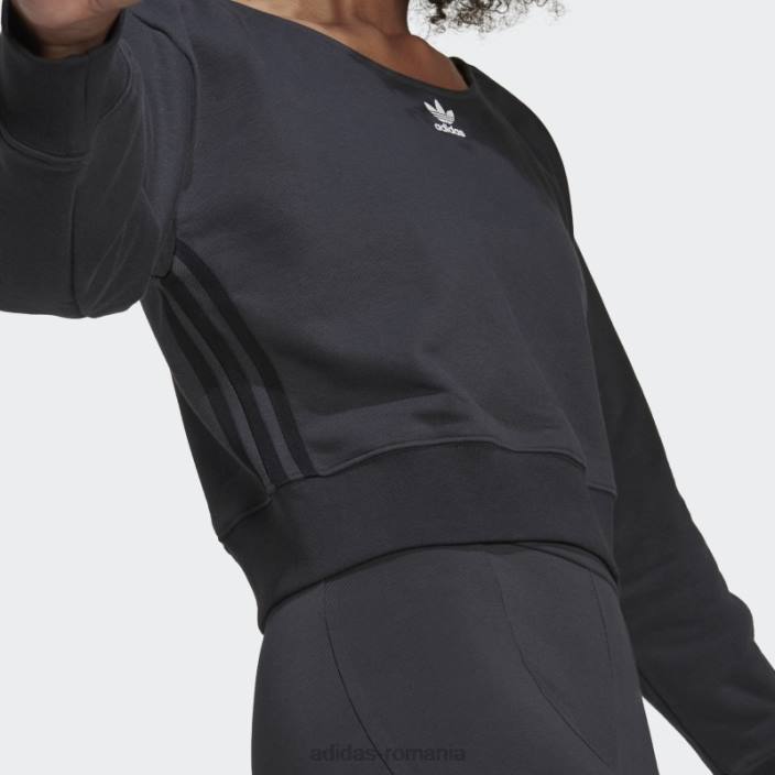 Adidas hanorac crew slouchy carbon femei carbon 2JBN3214