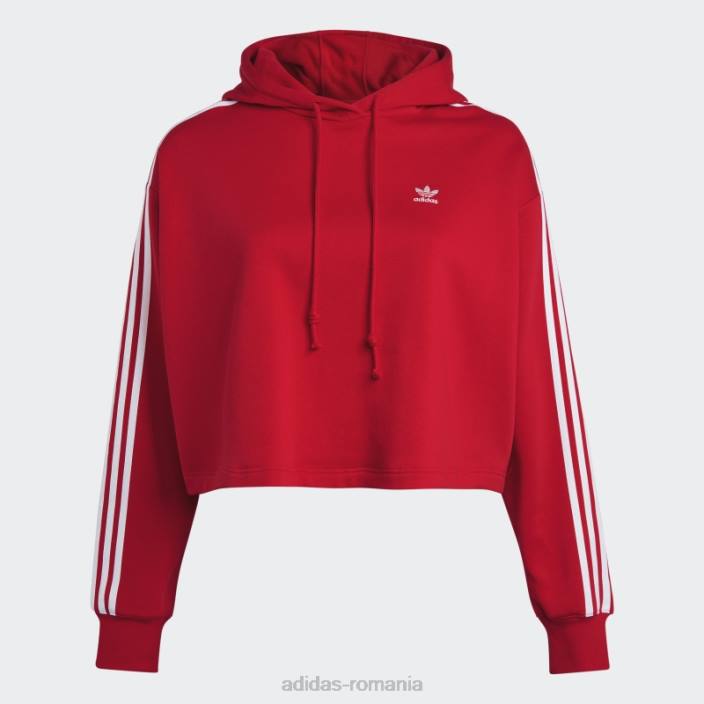 Adidas hanorac crop adicolor classics stacojiu (mărime plus) femei stacojiu 2JBN9851