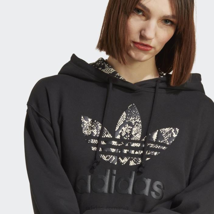 Adidas hanorac cu logo negru fashion femei negru 2JBN16410