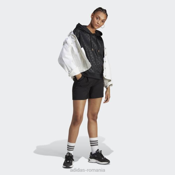 Adidas hanorac cu logo negru femei negru 2JBN9554
