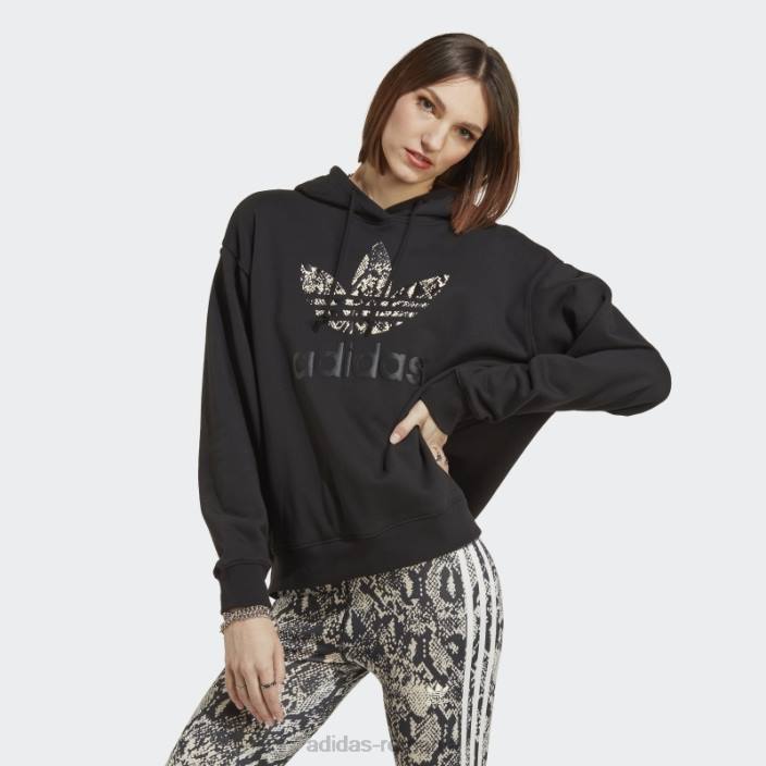 Adidas hanorac cu logo negru fierbinte femei negru 2JBN9282