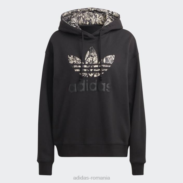 Adidas hanorac cu logo negru fierbinte femei negru 2JBN9282