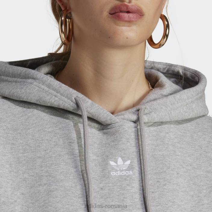 Adidas hanorac din fleece adicolor essentials gri mediu femei gri mediu 2JBN16444