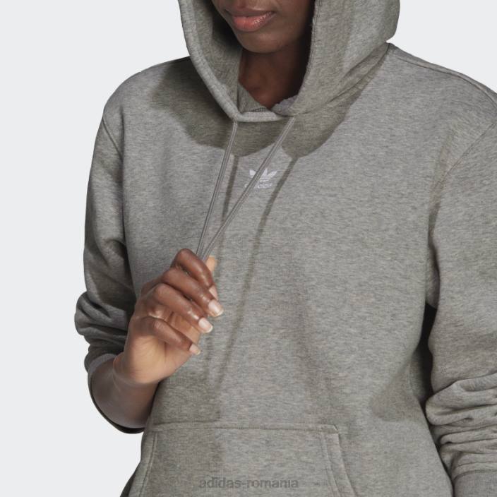 Adidas hanorac din fleece adicolor essentials gri mediu femei gri mediu 2JBN9257