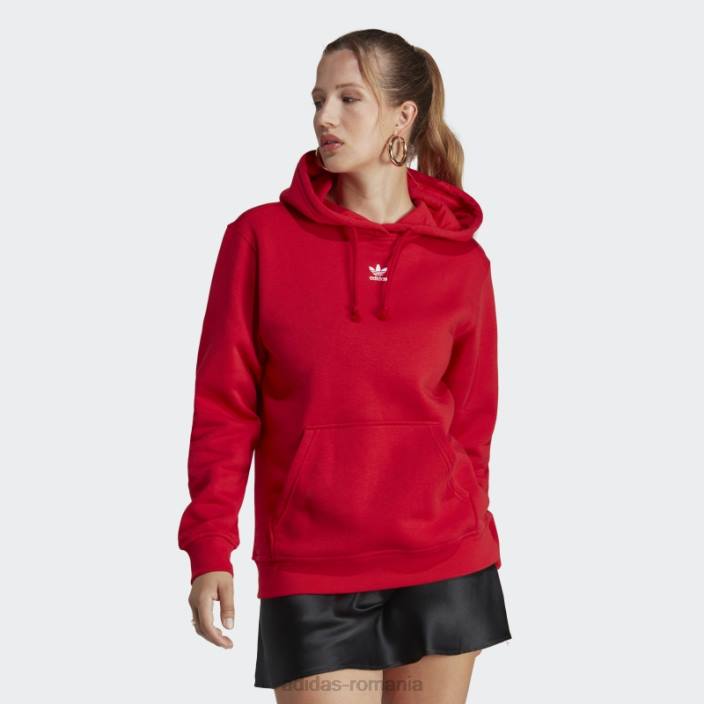 Adidas hanorac din fleece scarlet adicolor essentials femei stacojiu 2JBN16445