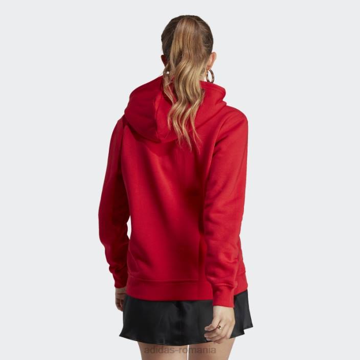 Adidas hanorac din fleece scarlet adicolor essentials femei stacojiu 2JBN16445