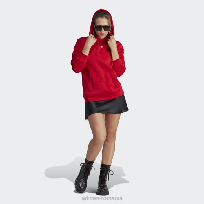 Adidas hanorac din fleece scarlet adicolor essentials femei stacojiu 2JBN16445