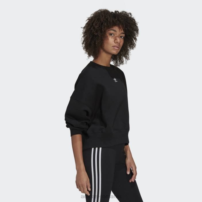Adidas hanorac fleece adicolor essentials negru femei negru 2JBN8851