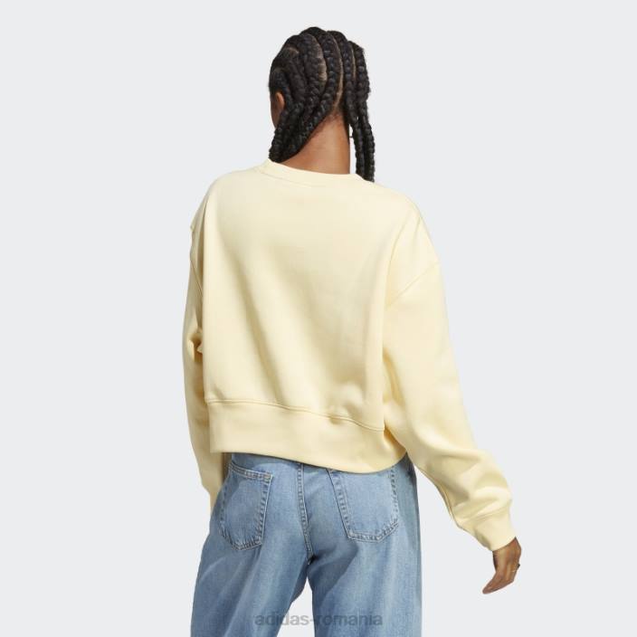 Adidas hanorac galben adicolor essentials crew adidas femei galben 2JBN9765