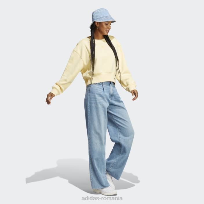 Adidas hanorac galben adicolor essentials crew adidas femei galben 2JBN9765