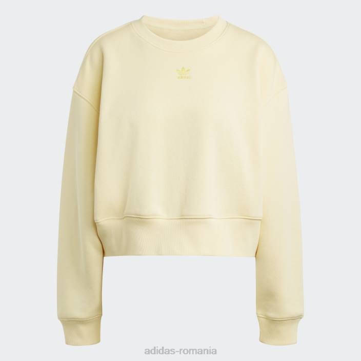 Adidas hanorac galben adicolor essentials crew adidas femei galben 2JBN9765