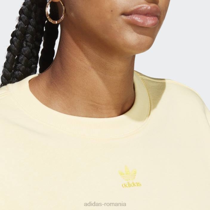 Adidas hanorac galben adicolor essentials crew adidas femei galben 2JBN9765