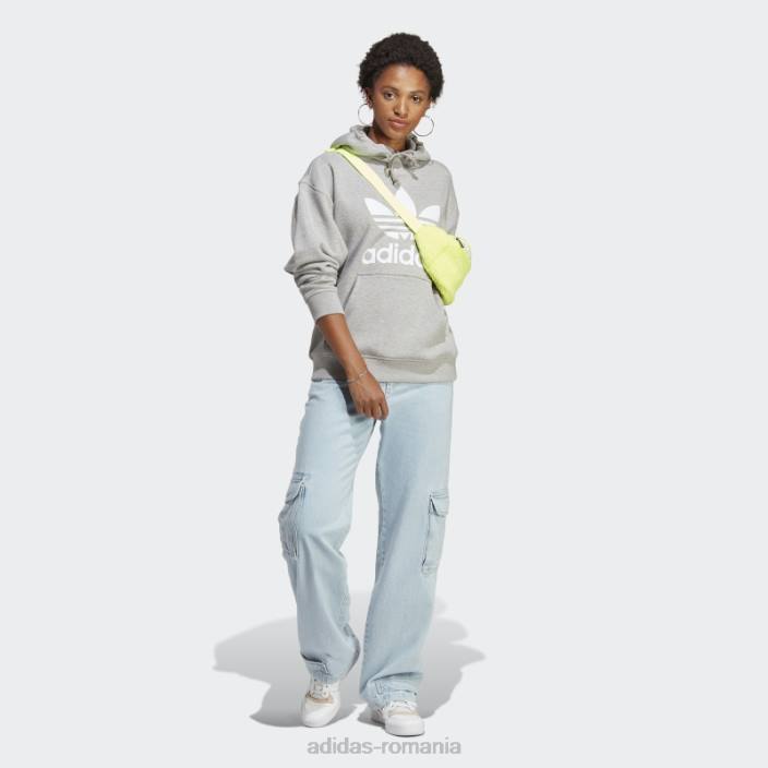Adidas hanorac gri mediu trifoil adidas femei gri mediu 2JBN16815