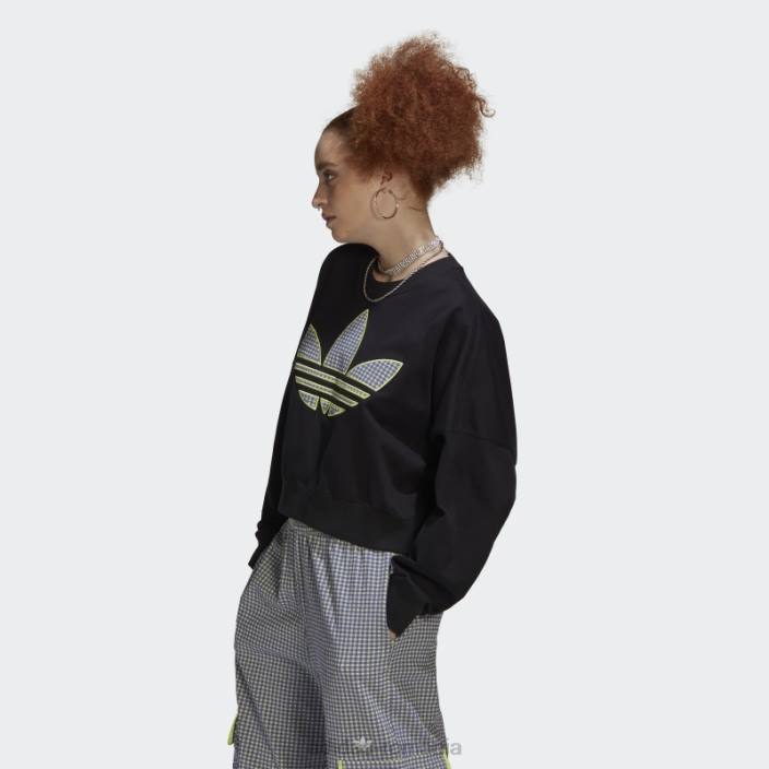 Adidas hanorac largi cu aplicare trefoil negru femei negru 2JBN10549