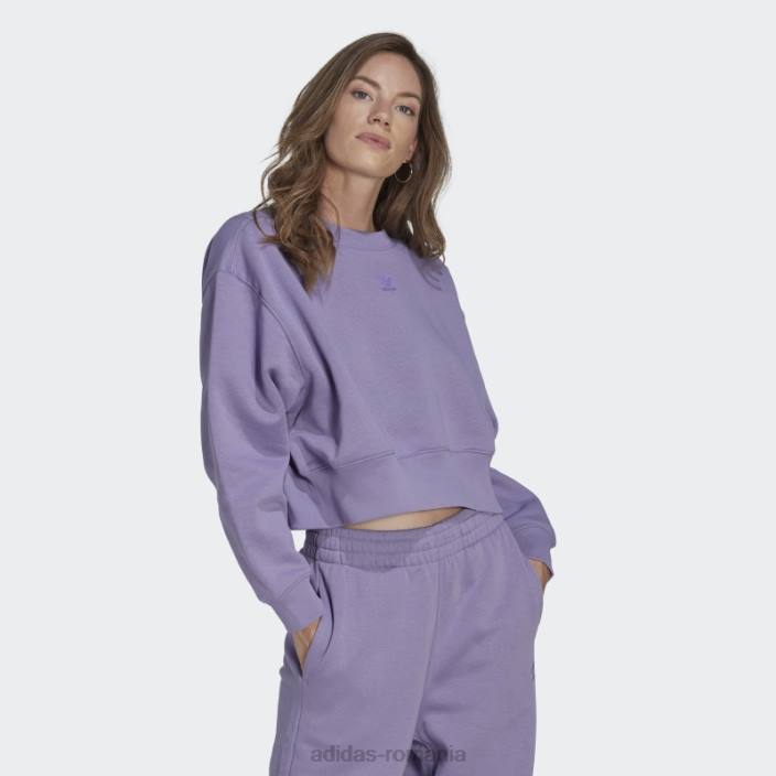 Adidas hanorac lila adicolor essentials crew femei liliac 2JBN9011