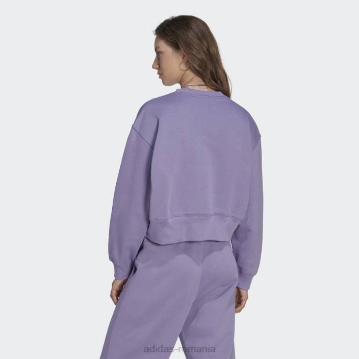 Adidas hanorac lila adicolor essentials crew femei liliac 2JBN9011