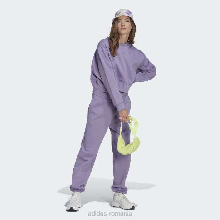 Adidas hanorac lila adicolor essentials crew femei liliac 2JBN9011