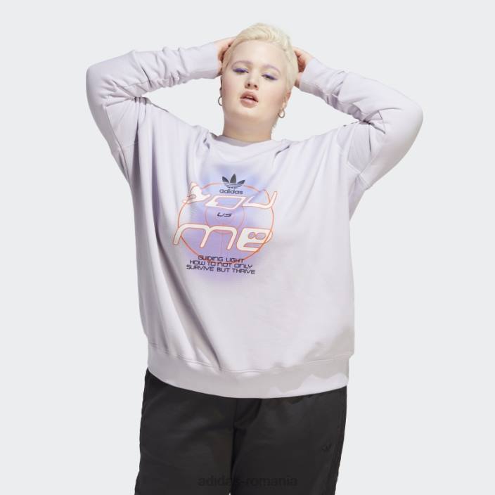 Adidas hanorac mereu original (plus size) argintiu zori femei zori argintii 2JBN9884