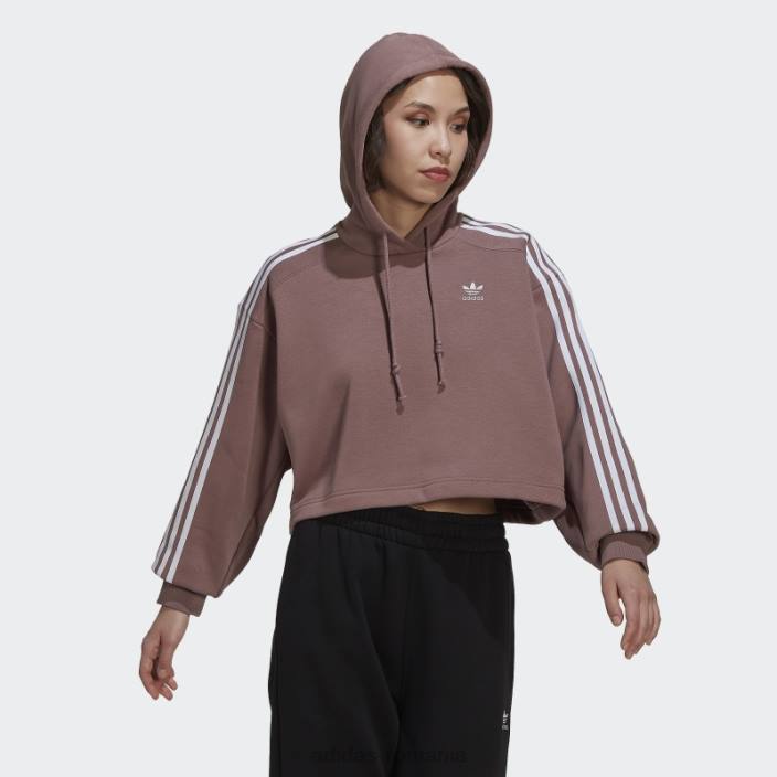 Adidas hanorac mov adicolor classics crop femei Violet 2JBN9826