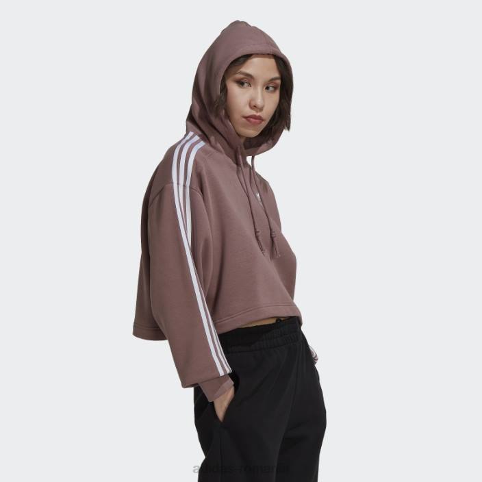 Adidas hanorac mov adicolor classics crop femei Violet 2JBN9826