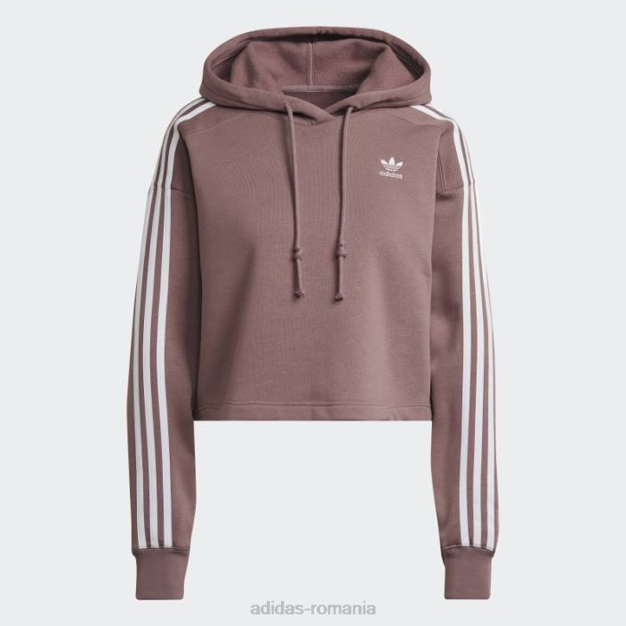 Adidas hanorac mov adicolor classics crop femei Violet 2JBN9826