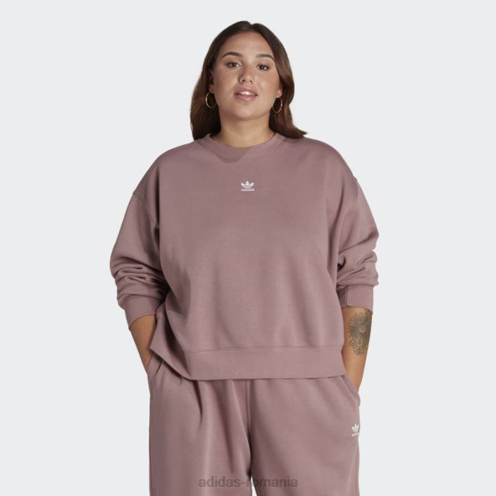 Adidas hanorac mov adicolor essentials crew (mărime plus) femei Violet 2JBN10277