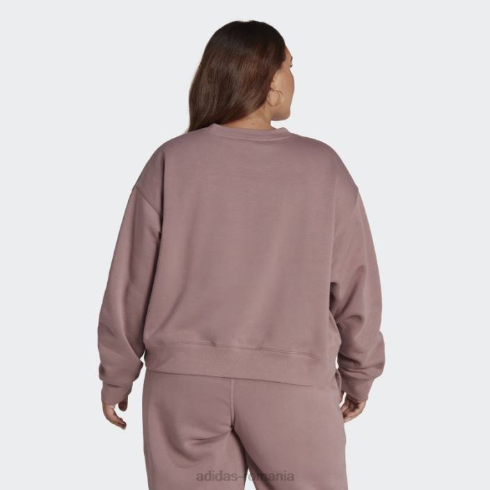 Adidas hanorac mov adicolor essentials crew (mărime plus) femei Violet 2JBN10277