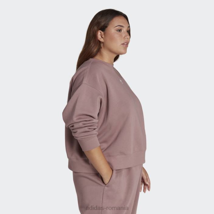 Adidas hanorac mov adicolor essentials crew (mărime plus) femei Violet 2JBN10277