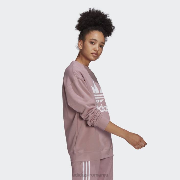 Adidas hanorac mov trefoil crew femei mov 2JBN10301