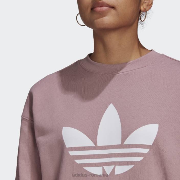 Adidas hanorac mov trefoil crew femei mov 2JBN10301