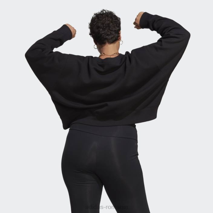 Adidas hanorac negru adicolor essentials crew (plus size) adidas femei negru 2JBN17115