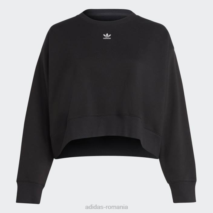 Adidas hanorac negru adicolor essentials crew (plus size) adidas femei negru 2JBN17115