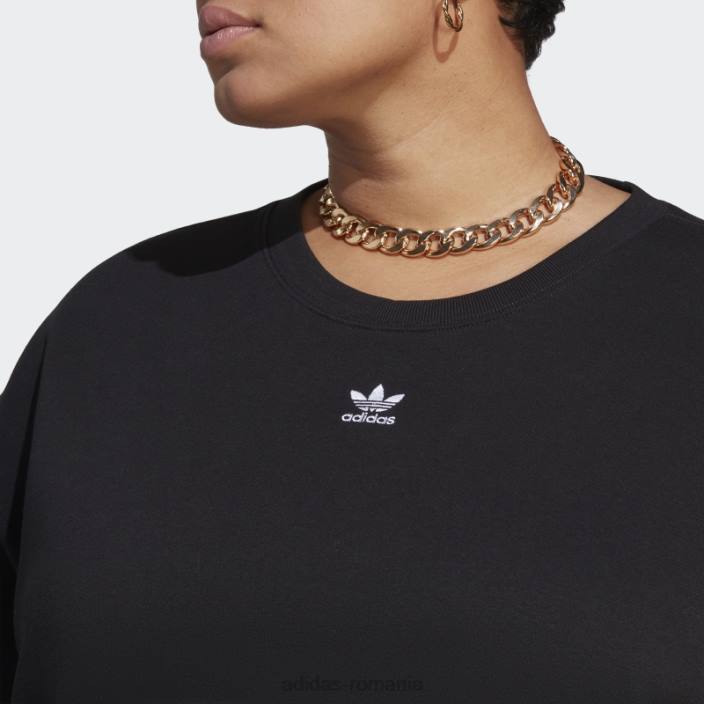 Adidas hanorac negru adicolor essentials crew (plus size) adidas femei negru 2JBN17115