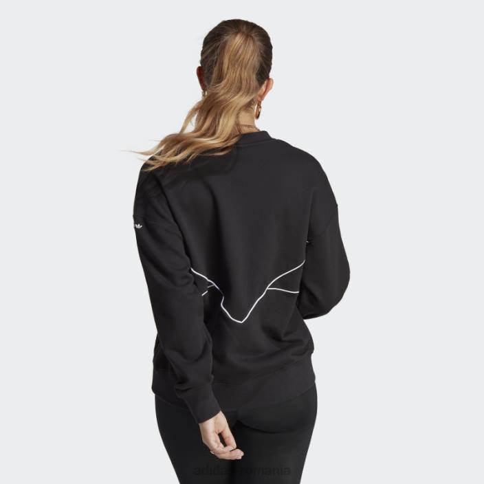 Adidas hanorac negru boyfriend crew femei negru 2JBN16630