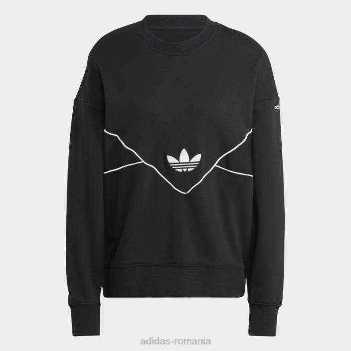 Adidas hanorac negru boyfriend crew femei negru 2JBN16630