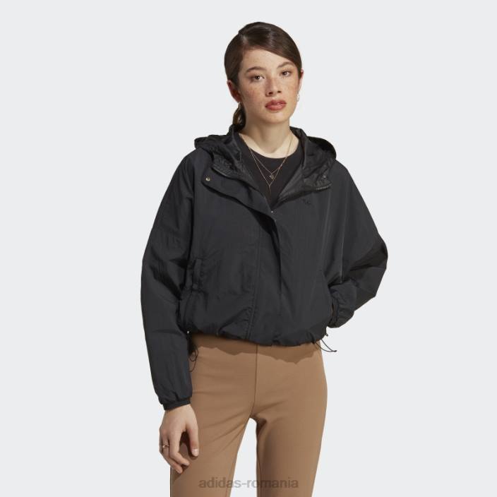 Adidas hanorac negru premium essentials nailon cu fermoar adidas femei negru 2JBN9723