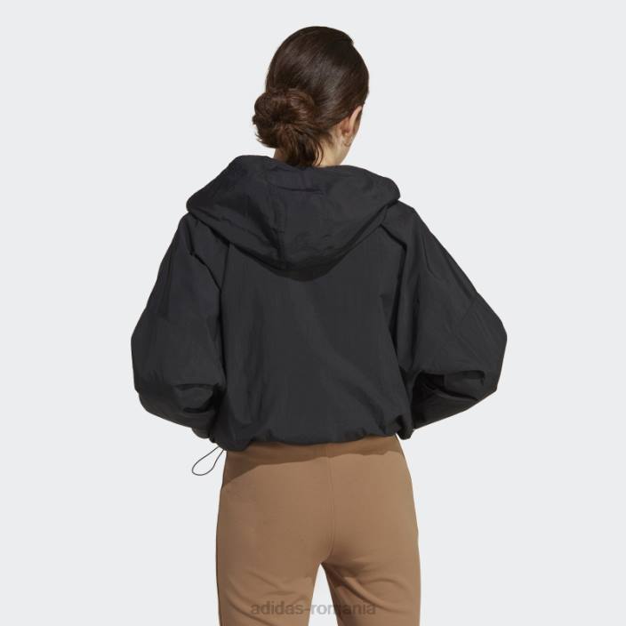 Adidas hanorac negru premium essentials nailon cu fermoar adidas femei negru 2JBN9723