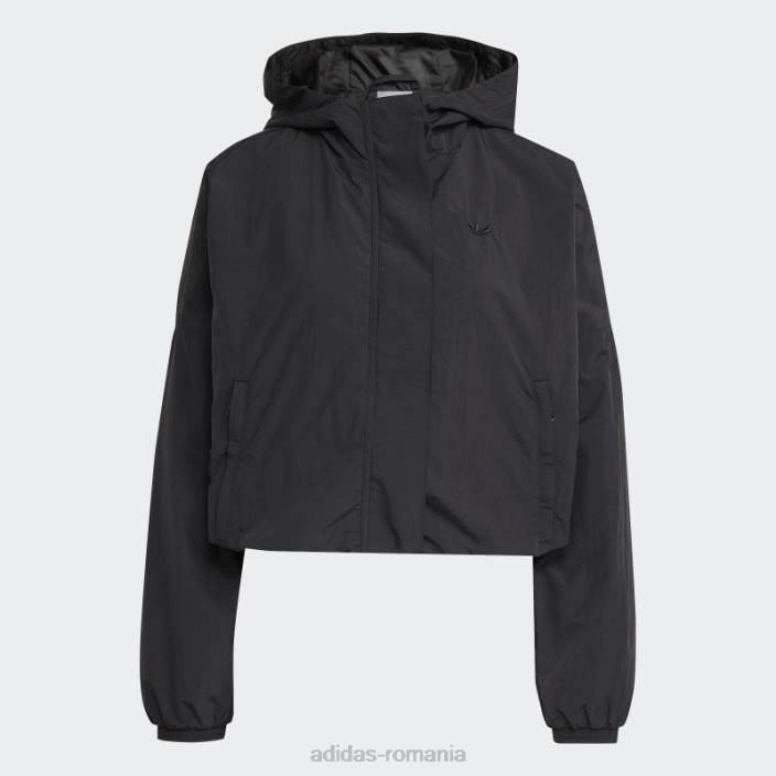 Adidas hanorac negru premium essentials nailon cu fermoar adidas femei negru 2JBN9723