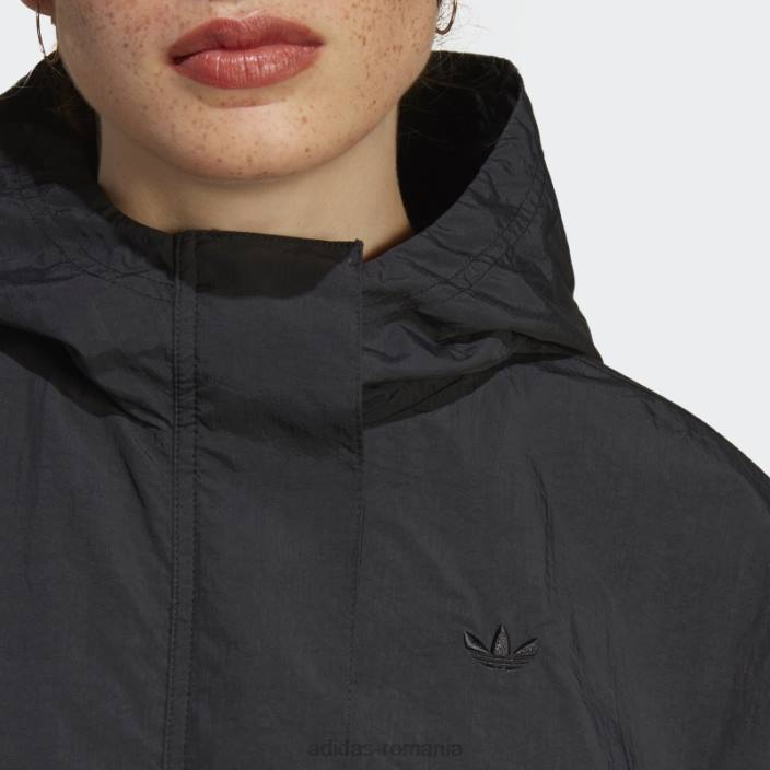Adidas hanorac negru premium essentials nailon cu fermoar adidas femei negru 2JBN9723