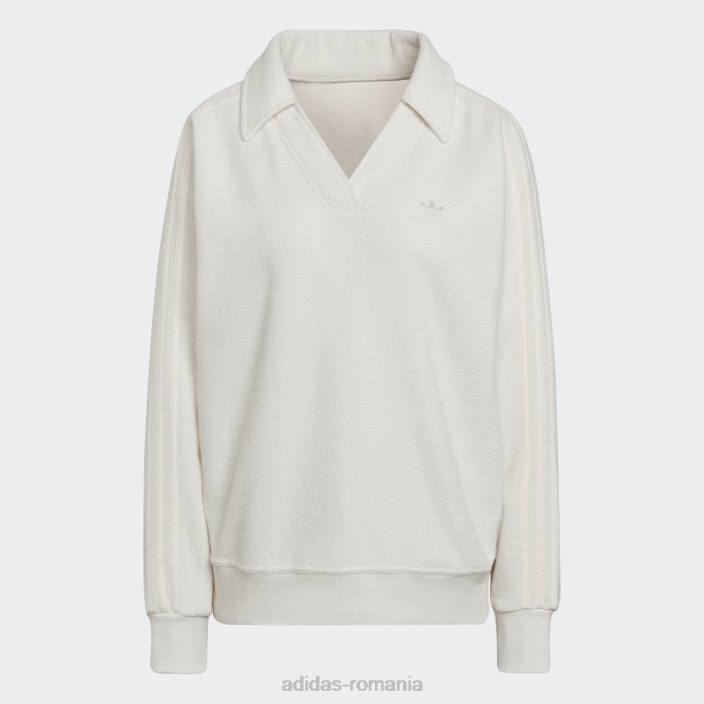 Adidas hanorac premium cu decolteu în V terry alb adidas femei alb 2JBN10596