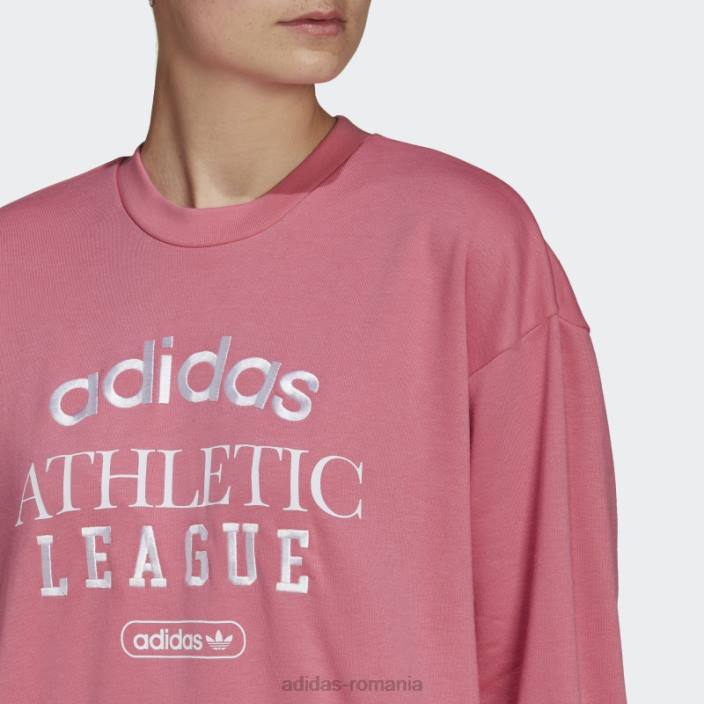 Adidas hanorac retro lux pentru echipaj trandafir ton fierbinte femei ton de trandafir 2JBN10516