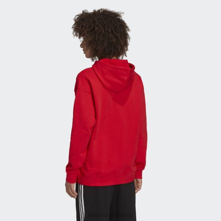 Adidas hanorac roșu de modă adicolor trefoil femei roșu 2JBN10251